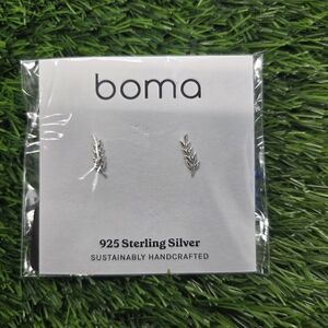 Boma Silver Leaf Earrings
